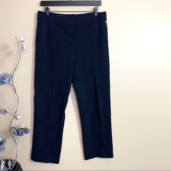 Escada Cropped Navy Blue Trousers - Picture 1 of 4